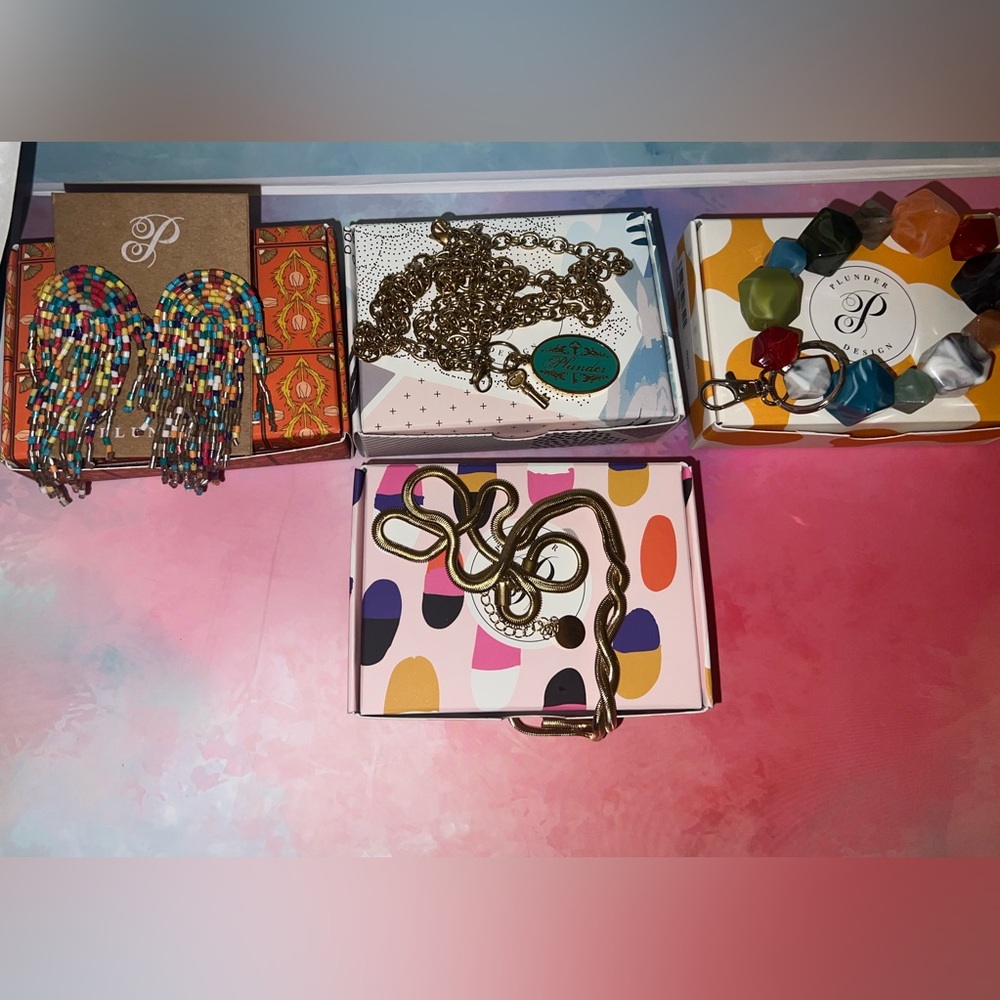 Plunder Multicolor Beaded Fringe Earrings & Assorted Plunder Jewelry